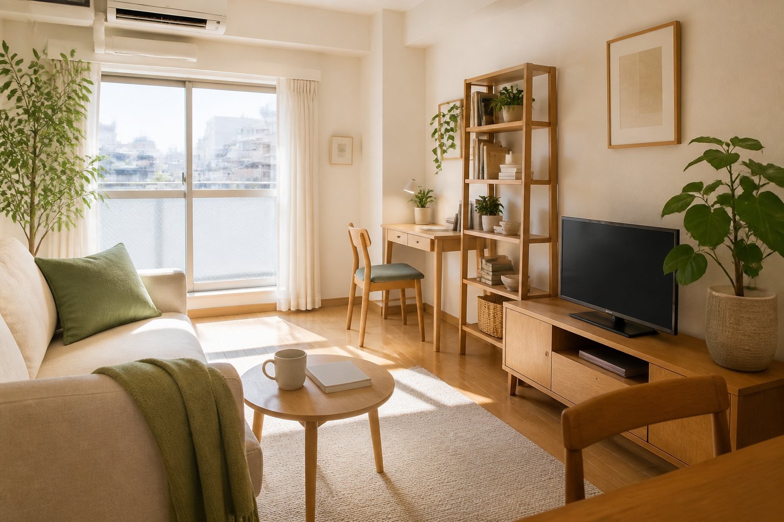 明るいリビングの賃貸住宅イメージ